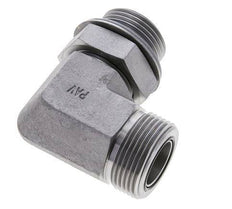 UN 1-7/16''-12 x G 1'' Männlich Verzinkter Stahl 90 Grad Winkelverschraubung ORFS 315 Bar - Hydraulisch