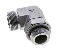 UN 1-7/16''-12 x G 1'' Männlich Verzinkter Stahl 90 Grad Winkelverschraubung ORFS 315 Bar - Hydraulisch