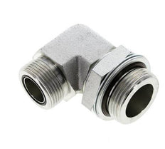 UN 1-7/16''-12 x G 1 1/4'' männlich Verzinkter Stahl 90 Grad Winkelverschraubung ORFS 250 Bar - Hydraulik