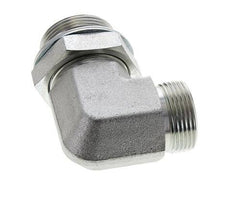 UN 1-7/16''-12 x G 1 1/4'' männlich Verzinkter Stahl 90 Grad Winkelverschraubung ORFS 250 Bar - Hydraulik