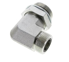 UN 1-7/16''-12 x G 1 1/4'' männlich Verzinkter Stahl 90 Grad Winkelverschraubung ORFS 250 Bar - Hydraulik