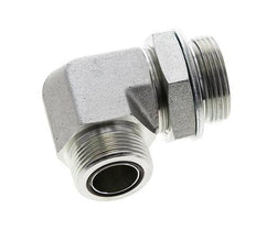 UN 1-7/16''-12 x G 1 1/4'' männlich Verzinkter Stahl 90 Grad Winkelverschraubung ORFS 250 Bar - Hydraulik