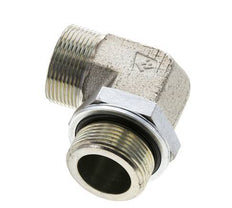 UN 1-11/16''-12 x G 1 1/4''-Außengewinde Verzinkter Stahl 90-Grad-Winkelverschraubung ORFS 250 Bar - Hydraulik