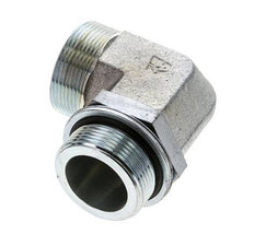 UN 2''-12 x G 1 1/2'' männlich Verzinkter Stahl 90 Grad Winkelverschraubung ORFS 200 Bar - Hydraulisch