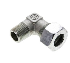 1/2'' NPT Male x 18L Zinc plated Steel 90 deg Elbow Cutting ring 315 Bar DIN 2353
