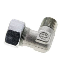1/2'' NPT Male x 18L Zinc plated Steel 90 deg Elbow Cutting ring 315 Bar DIN 2353