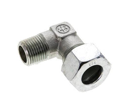 1/2'' NPT Male x 18L Zinc plated Steel 90 deg Elbow Cutting ring 315 Bar DIN 2353