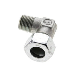 1/2'' NPT Male x 18L Zinc plated Steel 90 deg Elbow Cutting ring 315 Bar DIN 2353