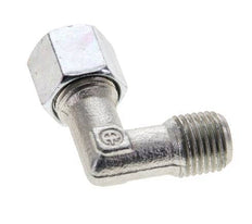 1/4'' NPT Male x 8L Zinc plated Steel 90 deg Elbow Cutting ring 315 Bar DIN 2353