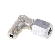 R 1/8'' Male x 6L Zinc plated Steel 90 deg Elbow Fitting 315 Bar DIN 2353
