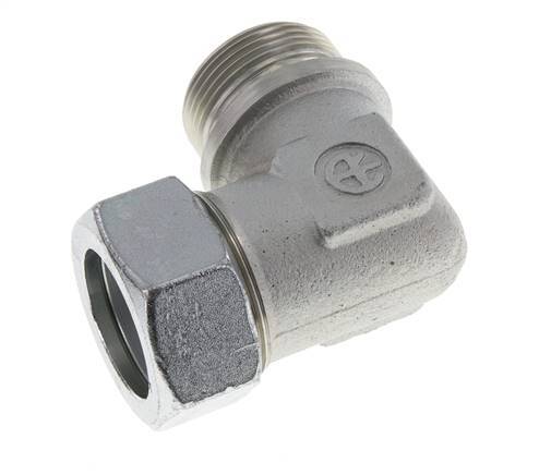 G 1 1/4'' Male x 35L Zinc plated Steel 90 deg Elbow Fitting 160 Bar DIN 2353