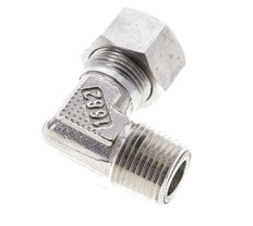 1/2'' NPT Male x 15L Stainless steel 90 deg Elbow Cutting ring 315 Bar DIN 2353