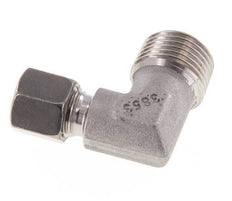 R 1/2'' Male x 8L Stainless steel 90 deg Elbow Fitting 315 Bar DIN 2353