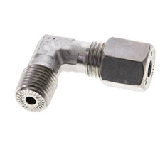 1/4'' NPT Male x 6S Stainless steel 90 deg Elbow Cutting ring 630 Bar DIN 2353