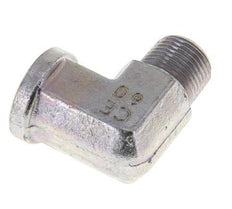 3/8'' NPT x 3/8'' NPT M/F Zinc plated Steel 90 deg Elbow Fitting 210 Bar - Hydraulic