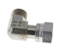 UNS 1''-14 x UNS 1''-14 M/F Verzinkter Stahl 90 Grad-Winkelverschraubung ORFS 400 Bar - Hydraulisch