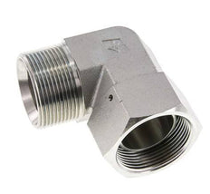 G 1 1/2'' M/F Zinc plated Steel 90 deg Elbow Fitting 125 Bar - Hydraulic
