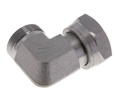 UN 2''-12 x UN 2''-12 M/F Zinc plated Steel 90 deg Elbow Fitting ORFS 250 Bar - Hydraulic