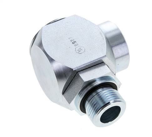 G 3/4'' M/F Verzinktes Stahl 90 Grad Drehgelenk Hochdruck 250 Bar - Hydraulisch