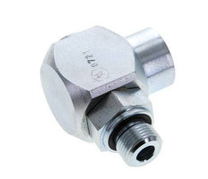 G 3/8'' M/F Verzinkter Stahl 90 Grad Winkel-Drehgelenk Hochdruck 400 Bar - Hydraulik