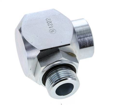 G 1'' M/F Verzinktes Stahl 90 Grad Drehgelenk Hochdruck 250 Bar - Hydraulisch