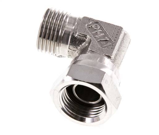 G 1/2'' M/F Stainless steel 90 deg Elbow Fitting 300 Bar - Hydraulic