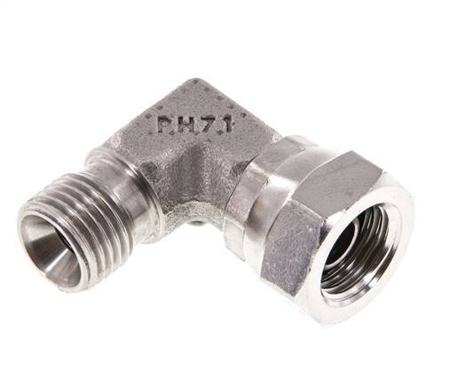 G 1/4'' M/F Stainless steel 90 deg Elbow Fitting 350 Bar - Hydraulic