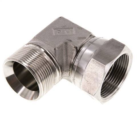 G 1 1/2'' M/F Stainless steel 90 deg Elbow Fitting 125 Bar - Hydraulic