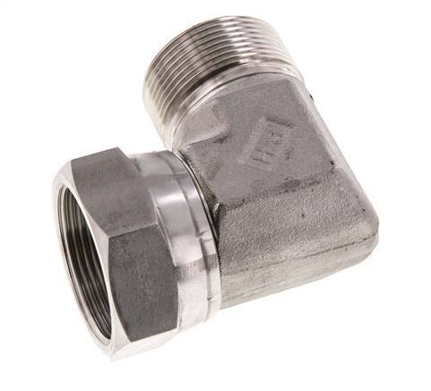 G 1 1/2'' M/F Stainless steel 90 deg Elbow Fitting 125 Bar - Hydraulic
