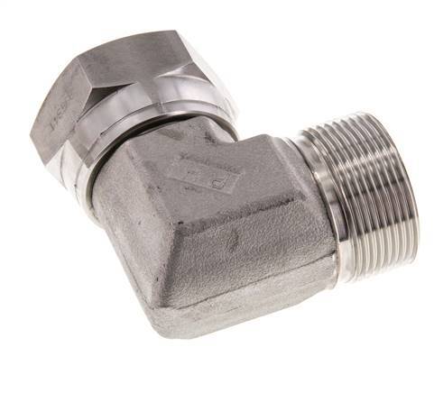 G 1 1/2'' M/F Stainless steel 90 deg Elbow Fitting 125 Bar - Hydraulic