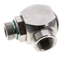 G 1'' M/F Edelstahl 90 Grad Winkel-Drehgelenk Hochdruck 250 Bar - Hydraulisch