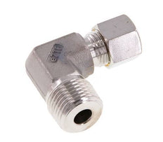 R 1/2'' Außengewinde x 10L Edelstahl 90-Grad-Kompressionsverschraubung 315 Bar DIN 2353