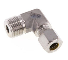 R 1/2'' Außengewinde x 10L Edelstahl 90-Grad-Kompressionsverschraubung 315 Bar DIN 2353