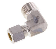 R 1/2'' Außengewinde x 10L Edelstahl 90-Grad-Kompressionsverschraubung 315 Bar DIN 2353