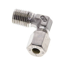 1/4'' NPT Male x 6L Stainless steel 90 deg Elbow Compression Fitting 315 Bar DIN 2353