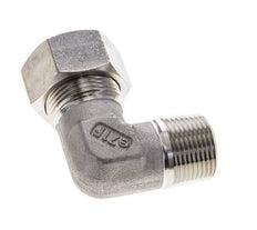 3/4'' NPT Male x 22L Stainless steel 90 deg Elbow Compression Fitting 160 Bar DIN 2353