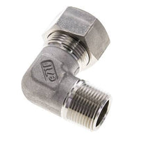 3/4'' NPT Male x 22L Stainless steel 90 deg Elbow Compression Fitting 160 Bar DIN 2353