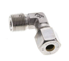 3/8'' NPT Male x 8S Stainless steel 90 deg Elbow Compression Fitting 630 Bar DIN 2353