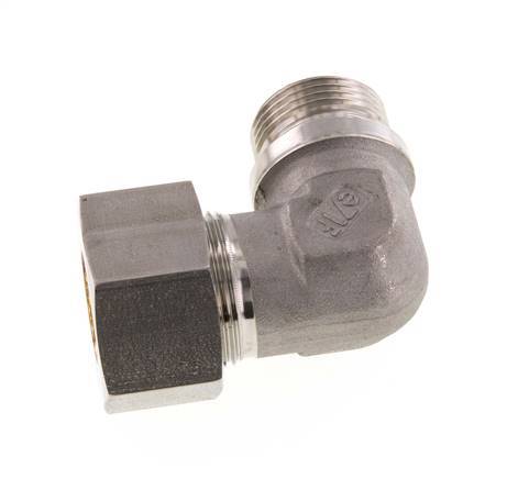 G 1'' Male x 25S Stainless steel 90 deg Elbow Compression Fitting 400 Bar DIN 2353