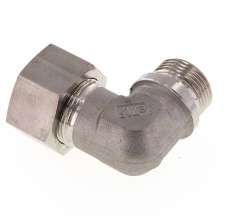 G 1'' Male x 25S Stainless steel 90 deg Elbow Compression Fitting 400 Bar DIN 2353