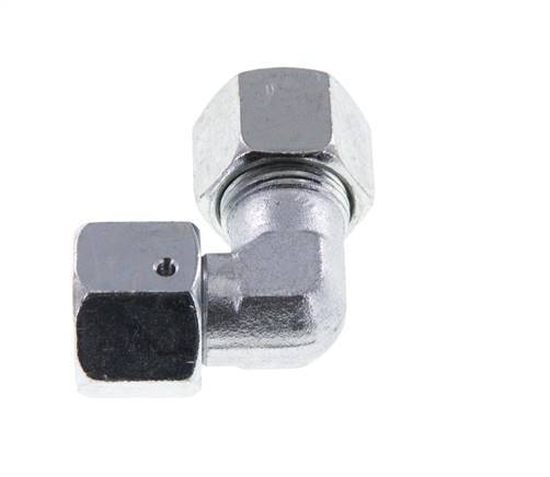 M22x1,5 x 14S Verzinkter Stahl Verstellbarer 90°-Winkel mit Dichtungskonus und O-Ring 630 bar DIN 2353