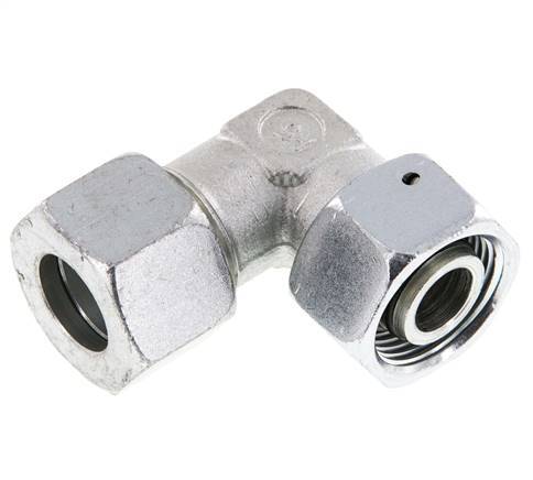 M30x2 x 20S Verzinkter Stahl Verstellbarer 90°-Winkel mit Dichtungskonus und O-Ring 400 Bar DIN 2353