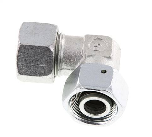 M30x2 x 20S Verzinkter Stahl Verstellbarer 90°-Winkel mit Dichtungskonus und O-Ring 400 Bar DIN 2353