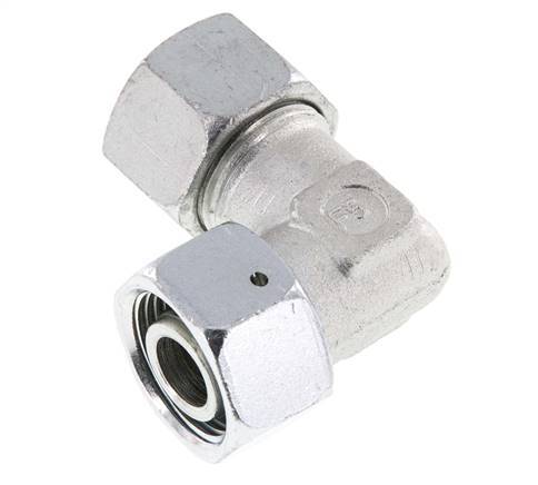 M30x2 x 20S Verzinkter Stahl Verstellbarer 90°-Winkel mit Dichtungskonus und O-Ring 400 Bar DIN 2353
