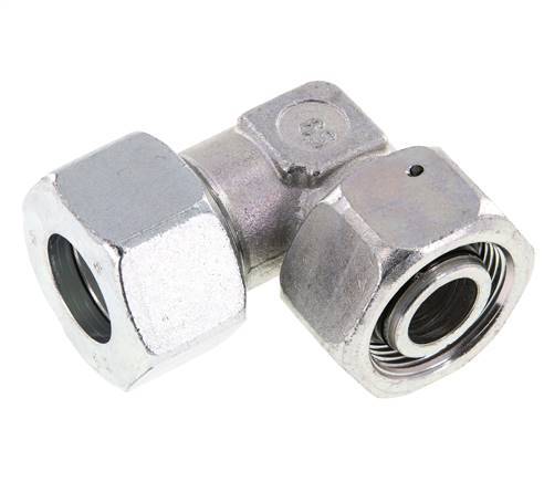 M36x2 x 25S Verzinkter Stahl Verstellbarer 90°-Winkel mit Dichtungskonus und O-Ring 400 Bar DIN 2353