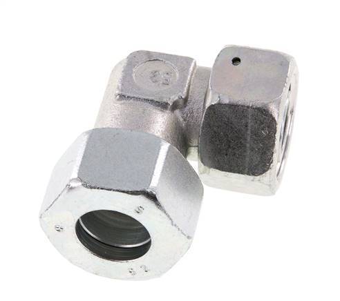 M36x2 x 25S Verzinkter Stahl Verstellbarer 90°-Winkel mit Dichtungskonus und O-Ring 400 Bar DIN 2353