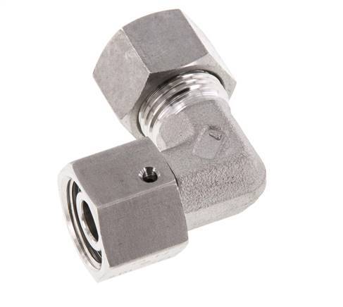 M18x1.5 x 12L Edelstahl Verstellbarer 90 Grad Winkel mit Dichtkonus und O-Ring 315 Bar DIN 2353