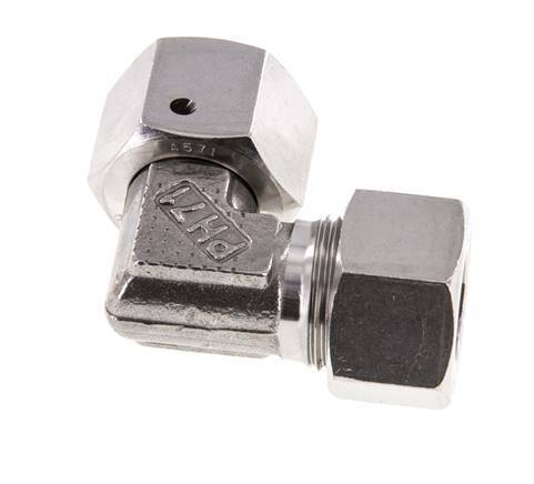 M22x1,5 x 15L Edelstahl Verstellbarer 90 Grad Winkel mit Dichtungskonus und O-Ring 315 Bar DIN 2353