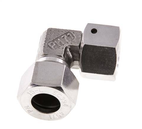 M22x1,5 x 15L Edelstahl Verstellbarer 90 Grad Winkel mit Dichtungskonus und O-Ring 315 Bar DIN 2353