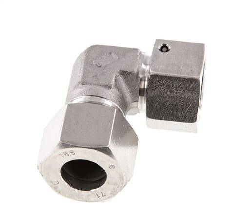 M24x1,5 x 16S Edelstahl Verstellbarer 90 Grad Winkel mit Dichtkonus und O-Ring 400 Bar DIN 2353